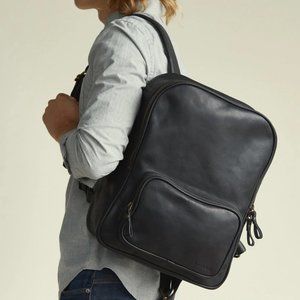 Nisolo Cordoba Leather Backpack in Black, New Never Used!
